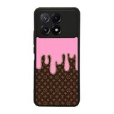 BG AKSESUAR Xiaomi Poco X6 Pro ile Uyumlu Kılıf, LouisVuitton Tasarım, Siyah, Yumuşak Silikon, Şok Emici