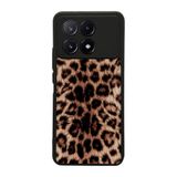 BG AKSESUAR Xiaomi Poco X6 Pro ile Uyumlu Leopar Desenli Siyah Kılıf, Yumuşak Silikon, Koruyucu, Şok Emici Kapak