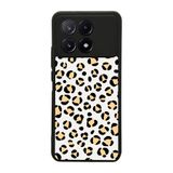 BG AKSESUAR Xiaomi Poco X6 Pro ile Uyumlu Leopar Desenli Siyah Kılıf, Yumuşak Silikon, Şok Emici Kapak