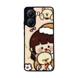 BG AKSESUAR Xiaomi Poco X7 Pro ile Uyumlu Baskılı, Mat Siyah, Yumuşak Silikon, Koruyucu, Şok Emici Kapak, Kılıf, Oyuncak Ayıcık Tasarımı