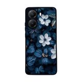 BG AKSESUAR Xiaomi Poco X7 Pro ile Uyumlu Kılıf, Mat Siyah, Çiçek Deseni, Yumuşak Silikon, Şok Emici
