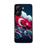 BG AKSESUAR Xiaomi Poco X7 Pro ile Uyumlu Türk Bayrağı Baskılı Mat Siyah Silikon Kılıf, Şok Emici Koruyucu Kapak