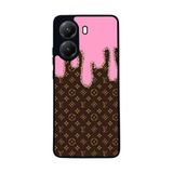 BG AKSESUAR Xiaomi Poco X7 Pro Uyumlu Kılıf, LouisVuitton Tasarım, Mat Siyah, Silikon, Şok Emici