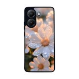 BG AKSESUAR Xiaomi Poco X7 Pro Uyumlu Kılıf, Mat Siyah, Çiçek Desen, Silikon, Şok Emici