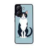 BG AKSESUAR Xiaomi Poco X7 Pro Uyumlu Kılıf, Mat Siyah, Yumuşak Silikon, Koruyucu, Şok Emici, Kedi Baskılı