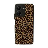 BG AKSESUAR Xiaomi Redmi 13C Uyumlu Leopar Desenli Mat Siyah Silikon Kılıf, Koruyucu, Şok Emici Kapak