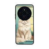 BG AKSESUAR Xiaomi Redmi 14C ile Uyumlu Kılıf, Yumuşak Silikon, Koruyucu, Şok Emici, Siyah, Kedi Tasarımı