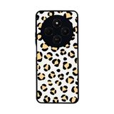 BG AKSESUAR Xiaomi Redmi 14C ile Uyumlu Leopar Desenli Siyah Silikon Kılıf, Şok Emici Koruyucu Kapak