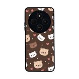 BG AKSESUAR Xiaomi Redmi 14C ile Uyumlu Oyuncak Ayıcık Baskılı, Mat Siyah, Yumuşak Silikon, Şok Emici Koruyucu Kılıf