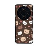 BG AKSESUAR Xiaomi Redmi 14C ile Uyumlu Oyuncak Ayıcık Baskılı, Mat Siyah, Yumuşak Silikon, Şok Emici Koruyucu Kılıf
