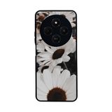 BG AKSESUAR Xiaomi Redmi 14C ile Uyumlu Siyah Kılıf, Çiçek Deseni, Yumuşak Silikon, Koruyucu, Şok Emici