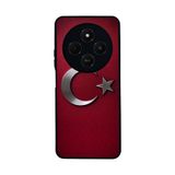 BG AKSESUAR Xiaomi Redmi 14C ile Uyumlu Türk Bayrağı Baskılı Siyah Kılıf, Yumuşak Silikon, Koruyucu, Şok Emici Kapak