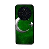 BG AKSESUAR Xiaomi Redmi 14C ile Uyumlu Türk Bayrağı Baskılı Siyah Silikon Kılıf, Şok Emici Koruyucu Kapak