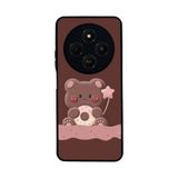 BG AKSESUAR Xiaomi Redmi 14C Uyumlu Oyuncak Ayıcık Tasarımlı, Yumuşak Silikon, Şok Emici Kapak Kılıf, Kahverengi