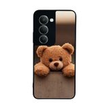 BG AKSESUAR Xiaomi Redmi 15 5G ile Uyumlu Baskılı, Mat Siyah, Yumuşak Silikon, Koruyucu, Şok Emici Kapak, Oyuncak Ayıcık Tasarımı