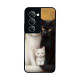 BG AKSESUAR Xiaomi Redmi 15 5G ile Uyumlu Kedi Figürü Baskılı, Mat Siyah, Yumuşak Silikon, Şok Emici Koruyucu Kılıf