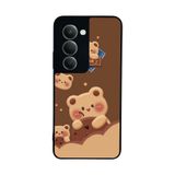 BG AKSESUAR Xiaomi Redmi 15 5G ile Uyumlu Oyuncak Ayıcık Baskılı, Mat Siyah, Yumuşak Silikon, Şok Emici Koruyucu Kılıf
