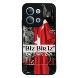 BG AKSESUAR Xiaomi Redmi 15C ile Uyumlu Göktürkçe Türk Yazılı, Mat Siyah, Yumuşak Silikon, Şok Emici Koruyucu Kılıf