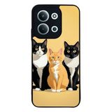 BG AKSESUAR Xiaomi Redmi 15C ile Uyumlu Kılıf, Yumuşak Silikon, Şok Emici, Kedi Baskılı, Siyah