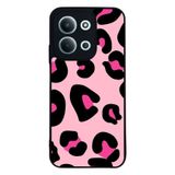 BG AKSESUAR Xiaomi Redmi 15C ile Uyumlu Pastel Leopar Desenli Siyah Silikon Kılıf, Şok Emici Koruyucu Kapak