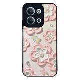 BG AKSESUAR Xiaomi Redmi 15C ile Uyumlu Siyah Kılıf, Çiçek Desen, Yumuşak Silikon, Şok Emici