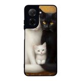 BG AKSESUAR Xiaomi Redmi A5 Uyumlu Kedi Figürü Baskılı, Mat Siyah, Yumuşak Silikon, Koruyucu, Şok Emici Kapak Kılıf