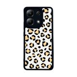 BG AKSESUAR Xiaomi Redmi Note 13 4G ile Uyumlu Leopar Desenli Mat Siyah Silikon Kılıf, Şok Emici Koruyucu Kapak