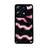 BG AKSESUAR Xiaomi Redmi Note 13 4G ile Uyumlu Leopar Kürk Desenli Mat Siyah Silikon Kılıf, Şok Emici Koruyucu Kapak