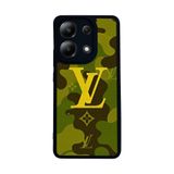 BG AKSESUAR Xiaomi Redmi Note 13 4G ile Uyumlu LouisVuitton Tasarımlı Mat Siyah Kılıf, Yumuşak Silikon, Koruyucu, Şok Emici Kapak