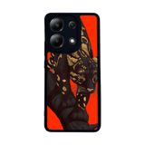 BG AKSESUAR Xiaomi Redmi Note 13 4G ile Uyumlu Pastel Leopar Desenli Mat Siyah Kılıf, Yumuşak Silikon, Şok Emici Kapak