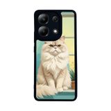 BG AKSESUAR Xiaomi Redmi Note 13 4G Uyumlu Kılıf, Mat Siyah, Yumuşak Silikon, Koruyucu, Şok Emici, Kedi Tasarımı