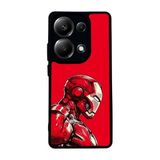 BG AKSESUAR Xiaomi Redmi Note 13 Pro 4G ile Uyumlu Iron Man Baskılı Kılıf, Mat Siyah, Yumuşak Silikon, Şok Emici