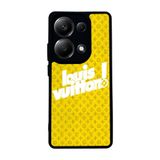 BG AKSESUAR Xiaomi Redmi Note 13 Pro 4G ile Uyumlu Kılıf, LouisVuitton Tasarım, Mat Siyah, Yumuşak Silikon, Koruyucu, Şok Emici
