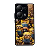 BG AKSESUAR Xiaomi Redmi Note 13 Pro 4G ile Uyumlu Kılıf, Mat Siyah, Yumuşak Silikon, Koruyucu, Şok Emici, Karakter Baskılı