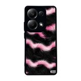 BG AKSESUAR Xiaomi Redmi Note 13 Pro 4G ile Uyumlu Leopar Kürk Desenli Mat Siyah Silikon Kılıf, Şok Emici Koruyucu Kapak