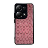 BG AKSESUAR Xiaomi Redmi Note 13 Pro 4G ile Uyumlu LouisVuitton Desenli Mat Siyah Kılıf, Yumuşak Silikon, Koruyucu, Şok Emici Kapak