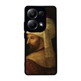 BG AKSESUAR Xiaomi Redmi Note 13 Pro 4G ile Uyumlu Mat Siyah Kılıf, Yumuşak Silikon, Koruyucu, Şok Emici, Fatih Sultan Mehmet Tasarım