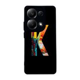 BG AKSESUAR Xiaomi Redmi Note 13 Pro 4G ile Uyumlu Mat Siyah Kılıf, Yumuşak Silikon, Koruyucu, Şok Emici, Harfler Tasarımı