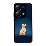 BG AKSESUAR Xiaomi Redmi Note 13 Pro 4G ile Uyumlu Mat Siyah Kılıf, Yumuşak Silikon, Koruyucu, Şok Emici, Köpek Baskılı