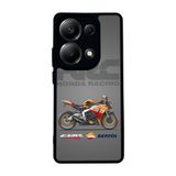BG AKSESUAR Xiaomi Redmi Note 13 Pro 4G ile Uyumlu Mat Siyah Kılıf, Yumuşak Silikon, Koruyucu, Şok Emici, Motor Baskılı