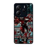 BG AKSESUAR Xiaomi Redmi Note 14 5G ile Uyumlu Iron Man Marvel Baskılı Kılıf, Yumuşak Silikon, Koruyucu, Şok Emici, Siyah