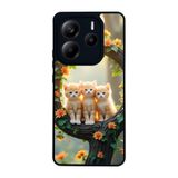 BG AKSESUAR Xiaomi Redmi Note 14 5G ile Uyumlu Kedi Figürü Baskılı, Mat Siyah, Yumuşak Silikon, Şok Emici Koruyucu Kılıf