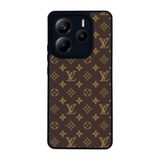 BG AKSESUAR Xiaomi Redmi Note 14 5G ile Uyumlu Kılıf, LouisVuitton Desenli, Siyah, Yumuşak Silikon, Koruyucu, Şok Emici