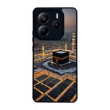 BG AKSESUAR Xiaomi Redmi Note 14 5G ile Uyumlu Kılıf, Mekke-Kabe Baskılı, Mat Siyah, Yumuşak Silikon, Şok Emici