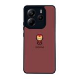 BG AKSESUAR Xiaomi Redmi Note 14 5G ile Uyumlu Kılıf, Yumuşak Silikon, Koruyucu, Şok Emici, Mat Siyah, Iron Man Baskılı