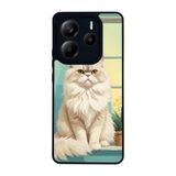 BG AKSESUAR Xiaomi Redmi Note 14 5G ile Uyumlu Kılıf, Yumuşak Silikon, Koruyucu, Şok Emici, Mat Siyah, Kedi Tasarımı