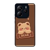 BG AKSESUAR Xiaomi Redmi Note 14 5G ile Uyumlu Oyuncak Ayıcık Baskılı, Mat Siyah, Yumuşak Silikon, Şok Emici Koruyucu Kılıf