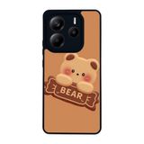 BG AKSESUAR Xiaomi Redmi Note 14 5G ile Uyumlu Oyuncak Ayıcık Baskılı, Yumuşak Silikon, Şok Emici Koruyucu Kılıf, Kahverengi