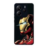 BG AKSESUAR Xiaomi Redmi Note 14 ile Uyumlu Iron Man Baskılı Kılıf, Siyah, Yumuşak Silikon, Şok Emici