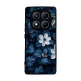 BG AKSESUAR Xiaomi Redmi Note 14 Pro 4G ile Uyumlu Kılıf, Yumuşak Silikon, Çiçek Deseni, Siyah